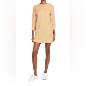 Reformation Sweater Dress Ribbed‎ Camel Tan XL Minimalist Casual Dress